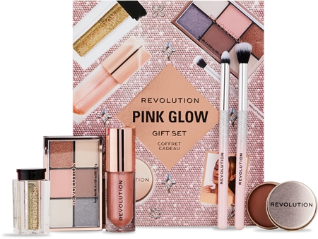 Makeup Revolution Xmass 2024 Pink Glow gift set for the face