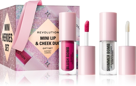 Makeup Revolution Xmass 2024 Mini Cheek & Lip Duo dovanų rinkinys veidui