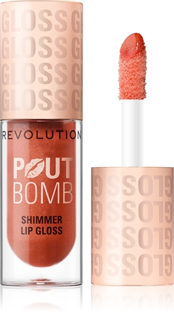 Makeup Revolution Shimmer Gloss блясък за устни с блестящи частици