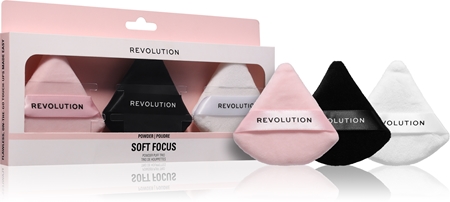 Revolution Soft Focus Powder Puff Trio puszek do pudru