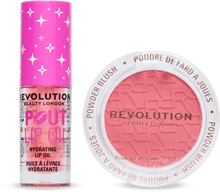 Revolution Pop Mini Duo Hydrating Lip Oil & Blush Gift Set