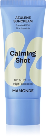 MAMONDE Calming Shot Azulene Suncream crème protectrice visage avec effets apaisants