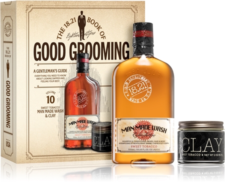 18.21 Man Made Book Of Good Grooming Set – Sweet Tobacco For Men, 2-teilig, Als Buch Getarnt