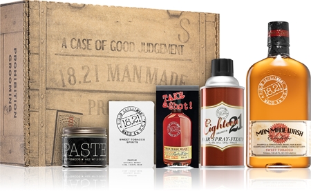 18.21 Man Made Book Of Good Grooming Set – Sweet Tobacco For Men, 2-teilig, Als Buch Getarnt