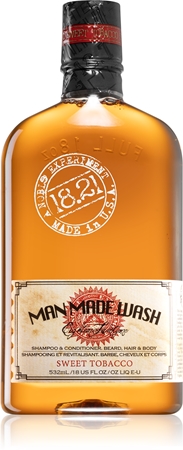 18.21 Man Made Man Made Wash Sweet Tobacco Shampoo, Conditioner und Duschgel 3 in 1 für die Haare, den Bart und den Körper