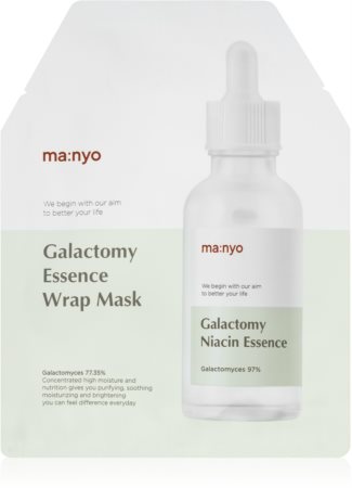 ma:nyo Galactomy Essence máscara em folha com efeito hidratante e revitalizante para pele problemática, acne