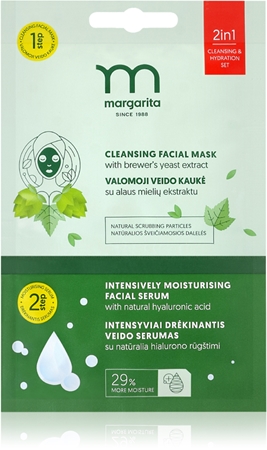 Margarita Cleansing & Hydration rensemaske og fugtgivende serum 2-i-1