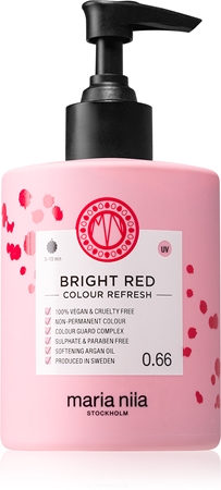 Maria Nila Colour Refresh Bright Red jemná vyživujúca maska bez permanentných farebných pigmentov