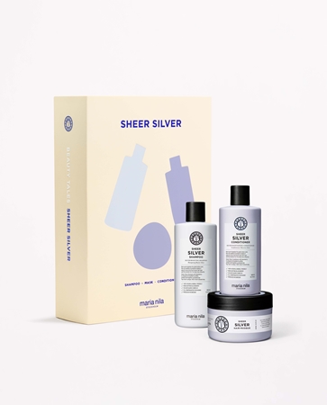Maria Nila Sheer Silver Holiday Box Geschenkset für blonde und graue Haare
