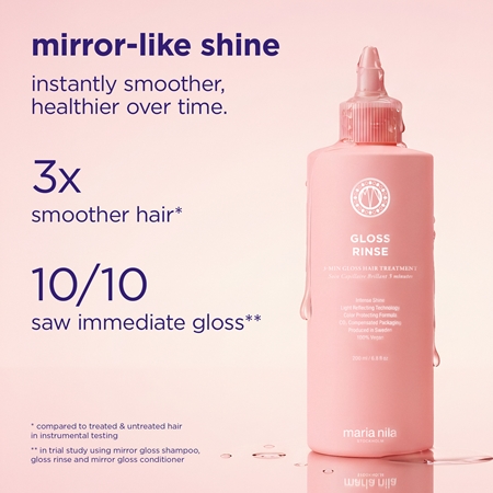 Maria Nila Mirror Gloss Rinse hydratisierende Pflege für glänzendes und geschmeidiges Haar