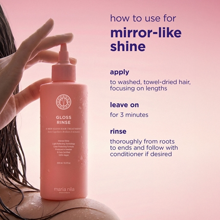 Maria Nila Mirror Gloss Rinse hydratisierende Pflege für glänzendes und geschmeidiges Haar