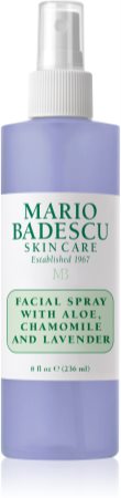 Mario Badescu Facial Spray with Aloe, Chamomile and Lavender kasvosuihke rauhoittava vaikutus