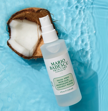 Mario Badescu Facial Spray with Aloe, Adaptogens and Coconut Water refreshing mist for normal to dry skin