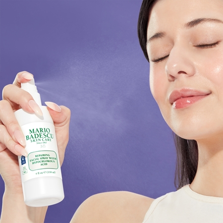 Mario Badescu Repairing Facial Spray With Hypochlorous Acid Restorative Skin Spray with soothing effect