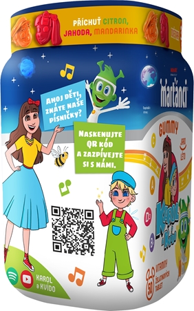 MARŤÁNCI Karol a Kvído jaro - léto žvýkací tablety s multivitamínovým komplexem