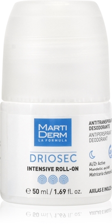 MartiDerm Driosec Intensive Roll-On antiperspirantas gausiam prakaitavimui mažinti