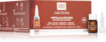 MartiDerm Hair System θεραπεία ανάπτυξης μαλλιών κατά της τριχόπτωσης σε αμπούλες
