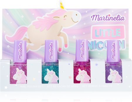 Martinelia Little Unicorn Nail Polish Set set di smalti per unghie Pink, Blue, Purple, Fuchsia (per bambini)
