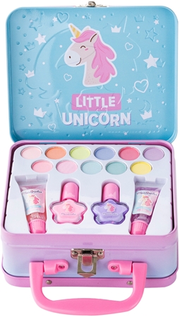 ECELEN Coffret Maquillage Enfant Fille 2 Étages-Trousse Beauté Jouet avec Rouge à Lèvres,Vernis