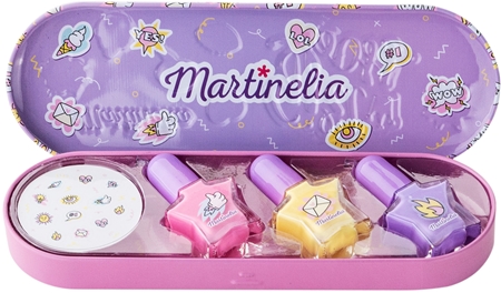 Martinelia Super Girl Nail Polish & Stickers Tin Box set pentru copii