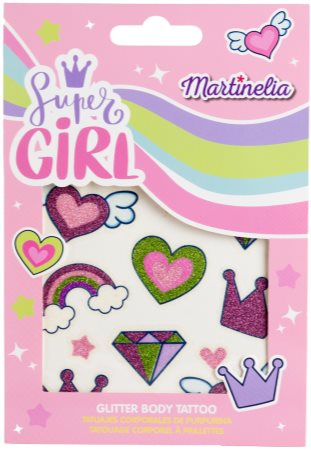 Martinelia Super Girl Glitter Body Tatto tatuaje para niños
