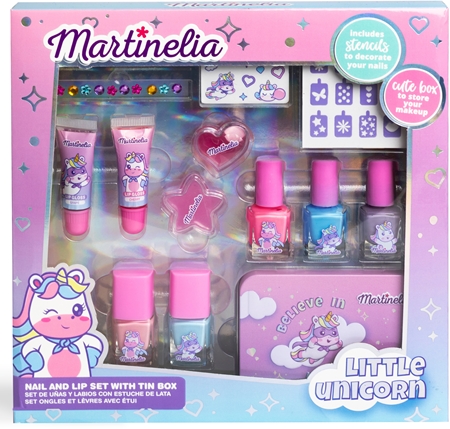 Martinelia Little Unicorn Nail&Lip SET With Tinbox ensemble pour enfant 3+