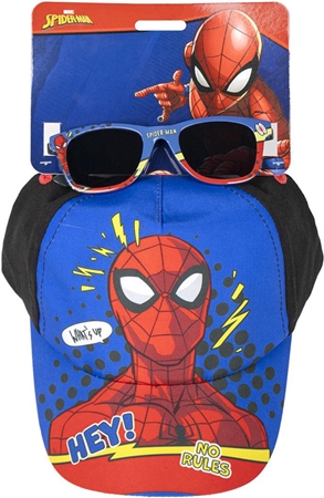 Marvel Spiderman Set Cap & Sunglasses Set för barn