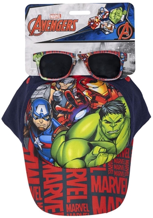 Marvel Avengers Set Cap & Sunglasses set para niños