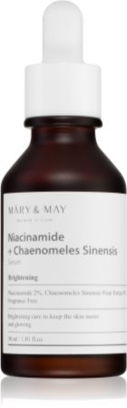 MARY & MAY Niacinamide + Chaenomeles Sinensis sérum regenerador e iluminador reparador de la barrera cutánea