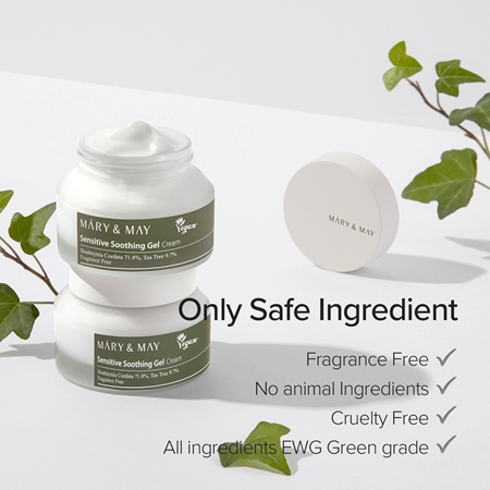 Mary&May Sensitive Soothing Gel Cream Light Hydrating Gel Cream to soothe and strengthen sensitive skin