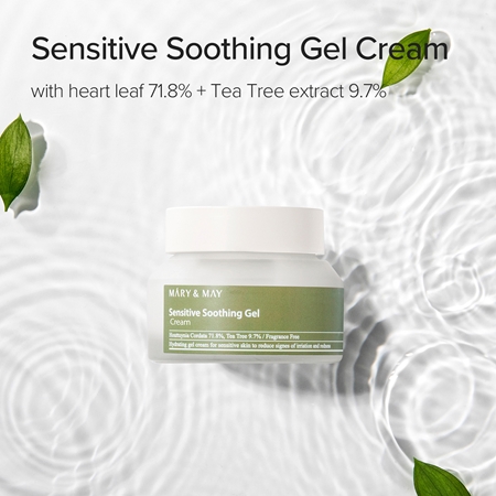 Mary&May Sensitive Soothing Gel Cream Light Hydrating Gel Cream to soothe and strengthen sensitive skin