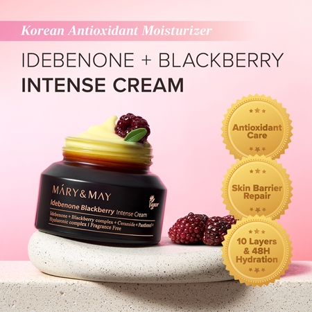 Mary&May Idebenone + Blackberry Complex Intensive Total Care Cream crème hydratante éclat effet anti-rides
