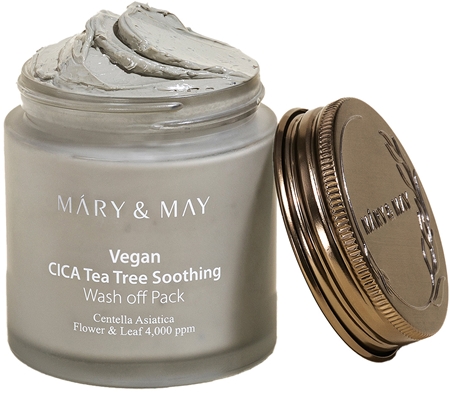 Mary&May Cica Tea Tree Soothing μεταλλική μάσκα καθαρισμού από άργιλο για να καταπραύνει την επιδερμίδα πρόσωπου