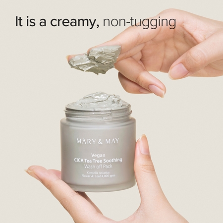 Mary&May Cica Tea Tree Soothing μεταλλική μάσκα καθαρισμού από άργιλο για να καταπραύνει την επιδερμίδα πρόσωπου