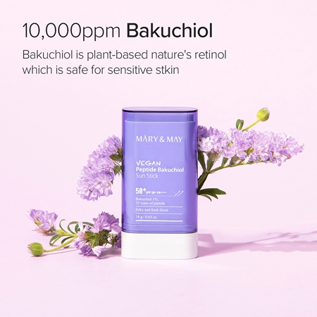 Mary&May Peptide Bakuchiol Sun Stick crème solaire en stick effet anti-rides