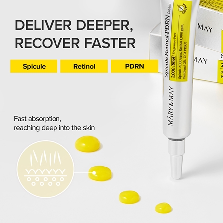 Mary&May Spicule Retinol PDRN Cream intensive Antifaltencreme mit beruhigender Wirkung