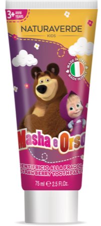 Masha & The Bear Kids fogkrém gyermekeknek eper ízzel