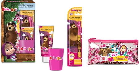 Masha & The Bear Oral Care Set dantų priežiūros priemonių rinkinys