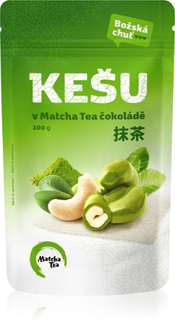 Matcha Tea Kešu v Matcha Tea čokoládě ořechy v polevě s matchou