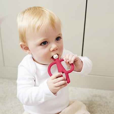 Matchstick Monkey Teething Toy and Gel Applicator purulelu mukana harja 2in1
