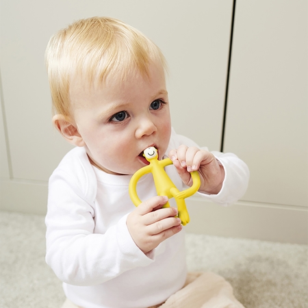 Matchstick Monkey Teething Toy and Gel Applicator purulelu mukana harja 2in1
