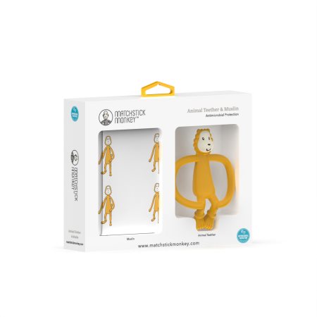 Matchstick Monkey Animal Teether & Muslin Lion confezione regalo (per bambini)