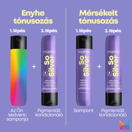Matrix So Silver sampon semlegesíti a sárgás tónusokat