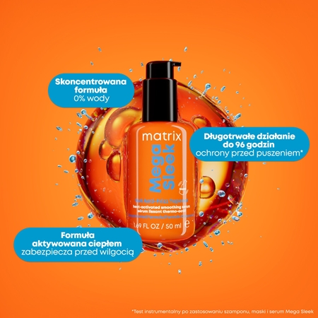 Matrix Mega Sleek 96H Anti-Frizz Topcoat serum do włosów do włosów nieposłusznych i puszących się