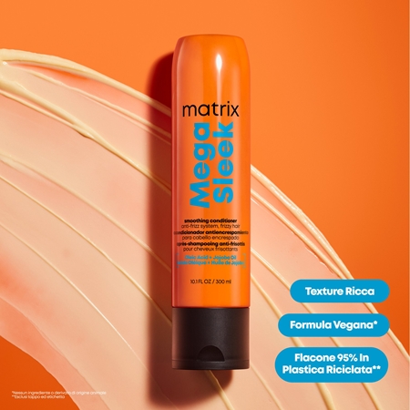 Matrix Mega Sleek Smoothing Conditioner balsamo per capelli ribelli e crespi