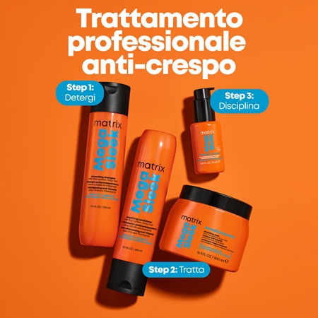 Matrix Mega Sleek Smoothing Shampoo shampoo per capelli ribelli e crespi