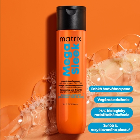 Matrix Mega Sleek Smoothing Shampoo šampón pre nepoddajné a krepovité vlasy