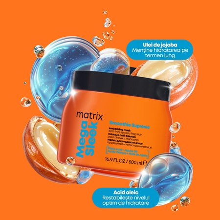 Matrix Mega Sleek Smoothing Mask Masca de par pentru par indisciplinat