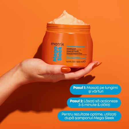 Matrix Mega Sleek Smoothing Mask Masca de par pentru par indisciplinat