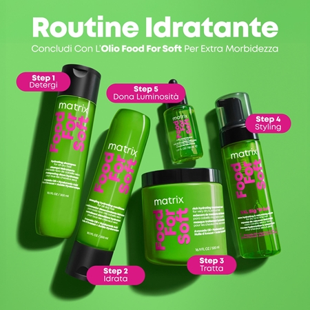 Matrix Food For Soft XXL Big 'N Soft Extra Volumizing Hydrating Mousse mousse idratante per un volume extra